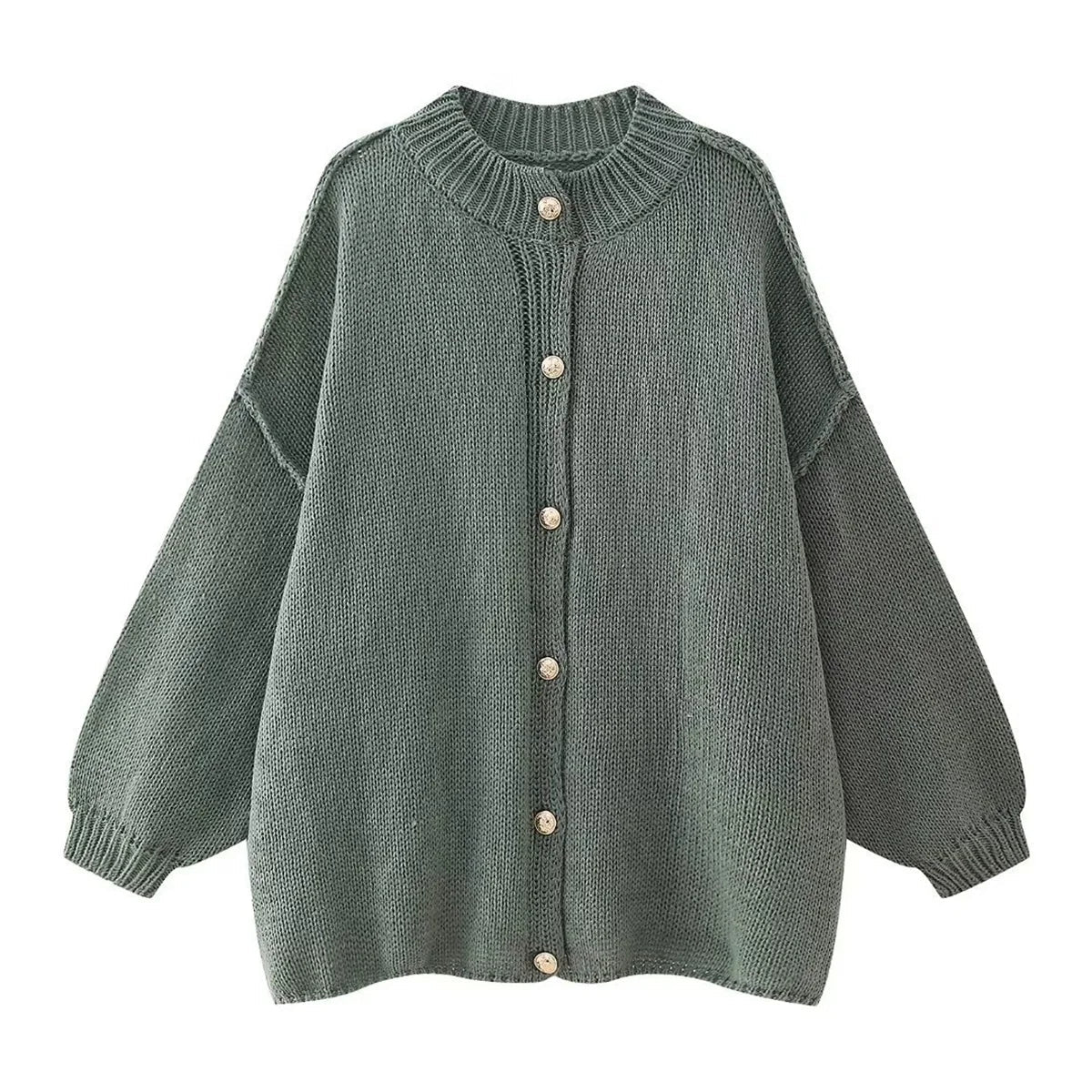 Oversized Knit Cardigan | Button-Up, Cozy & Stylish