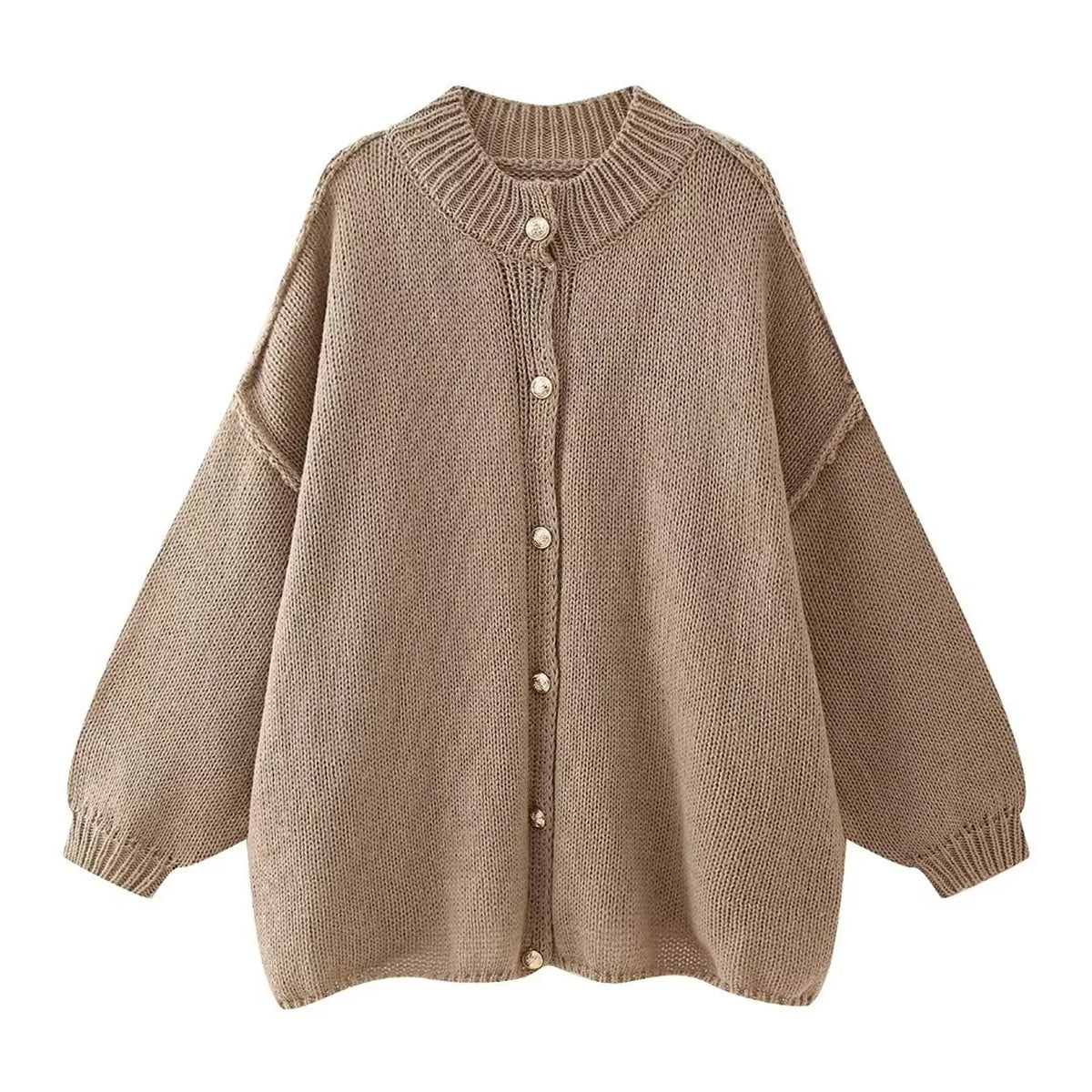 Oversized Knit Cardigan | Button-Up, Cozy & Stylish