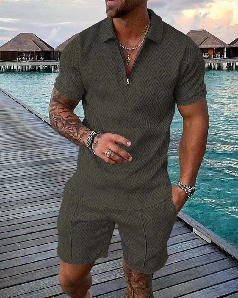 William | Two-Piece Summer Set for Men - Shorts and Shirt