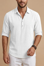 Men’s Button Neck Long Sleeve Shirt