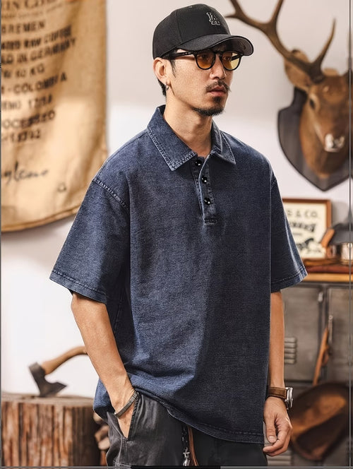 Men's Dropped Shoulder Polo Shirt