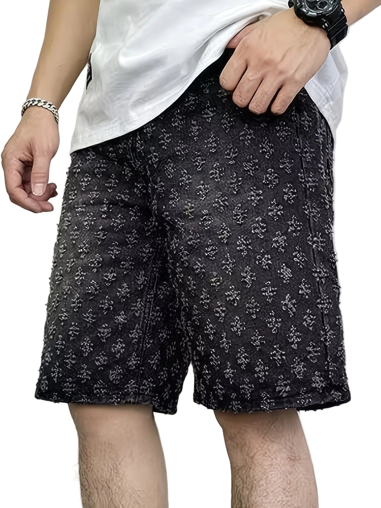 Men's Textured Straight-Leg Shorts