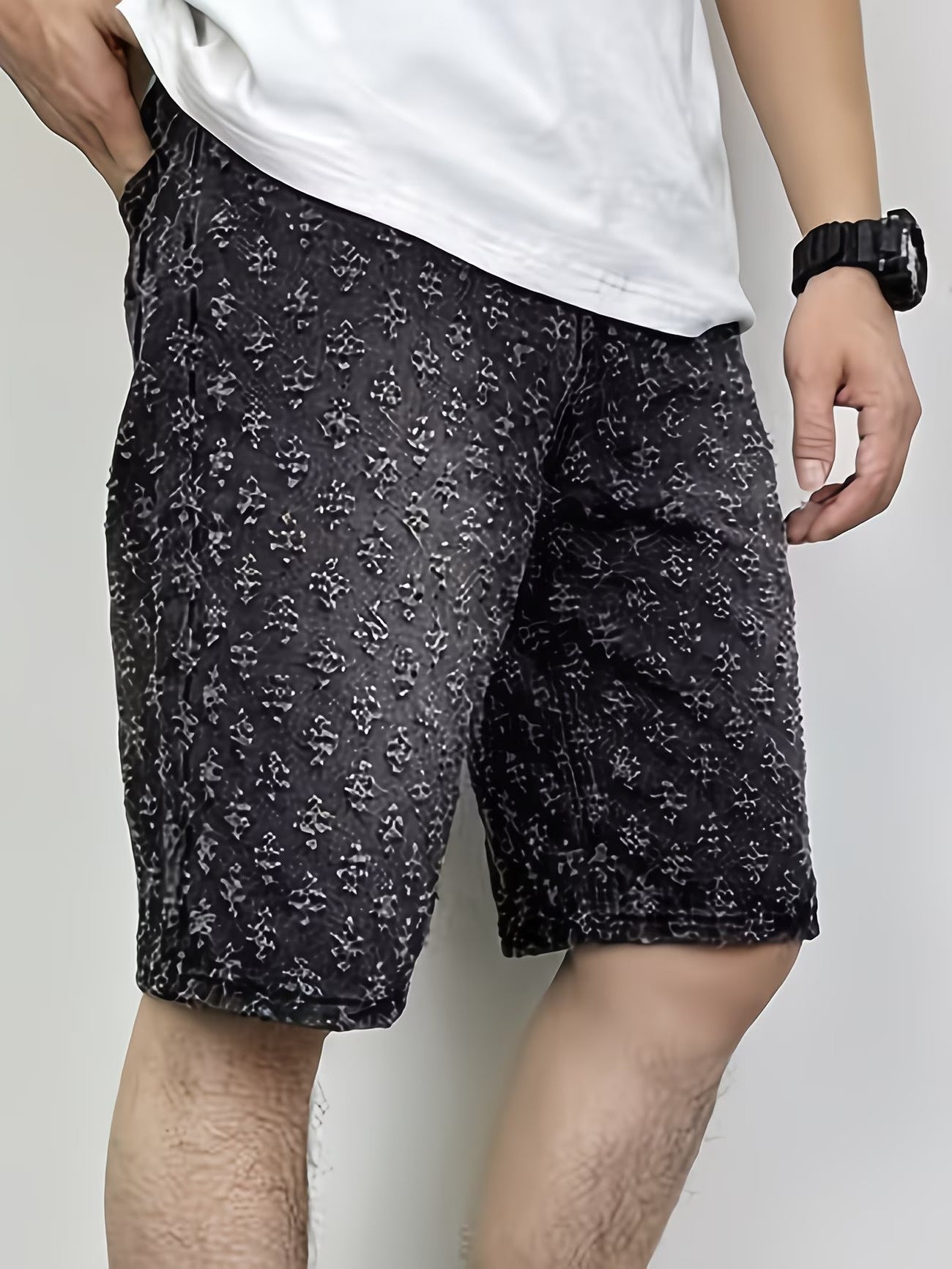 Men's Textured Straight-Leg Shorts