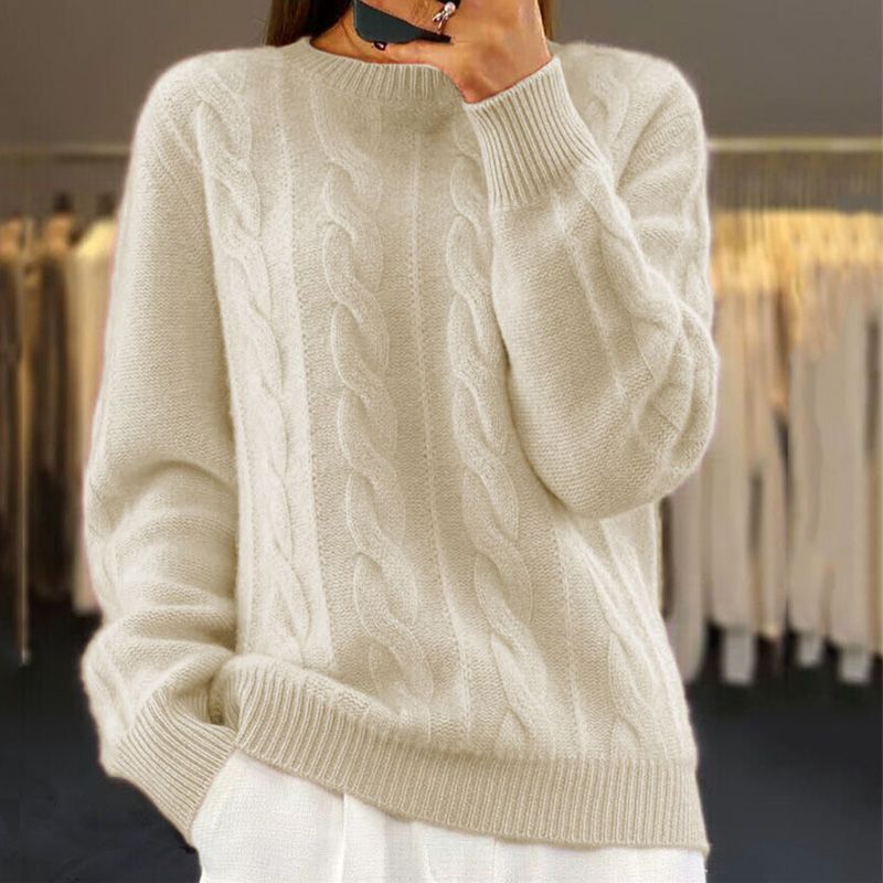 Women's Cable Knit Sweater | Soft & Cozy Pullover