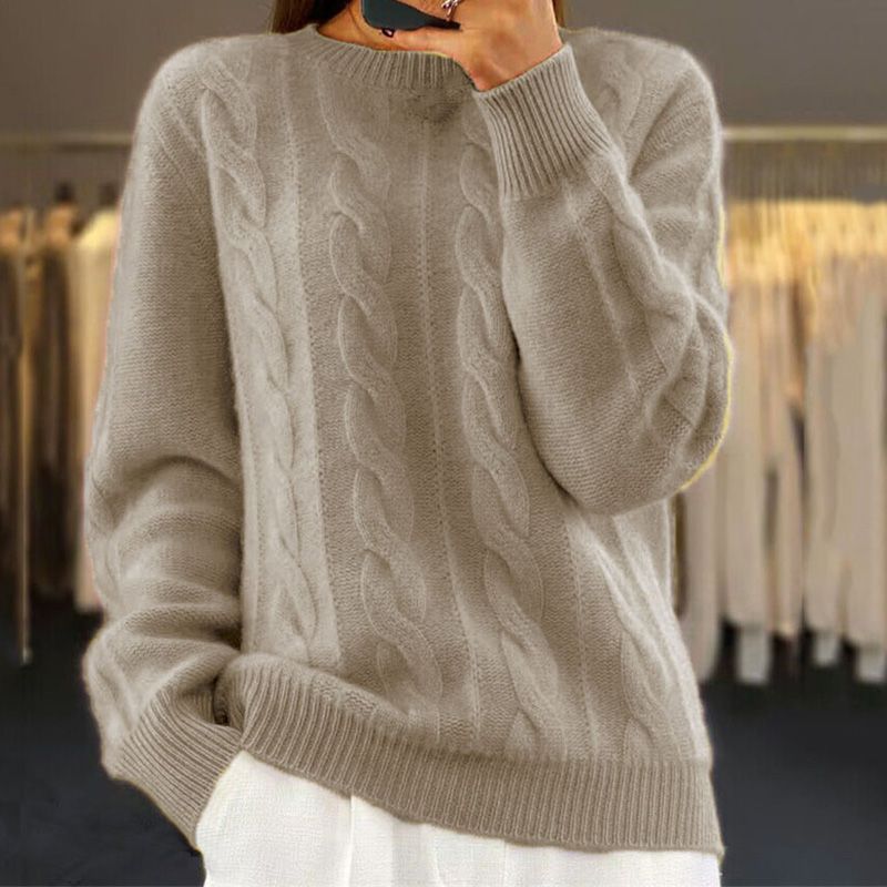 Women's Cable Knit Sweater | Soft & Cozy Pullover