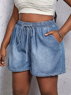 Women's High-Rise Smocked Waist Shorts