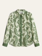 Women’s Paisley Print Button Front Shirt